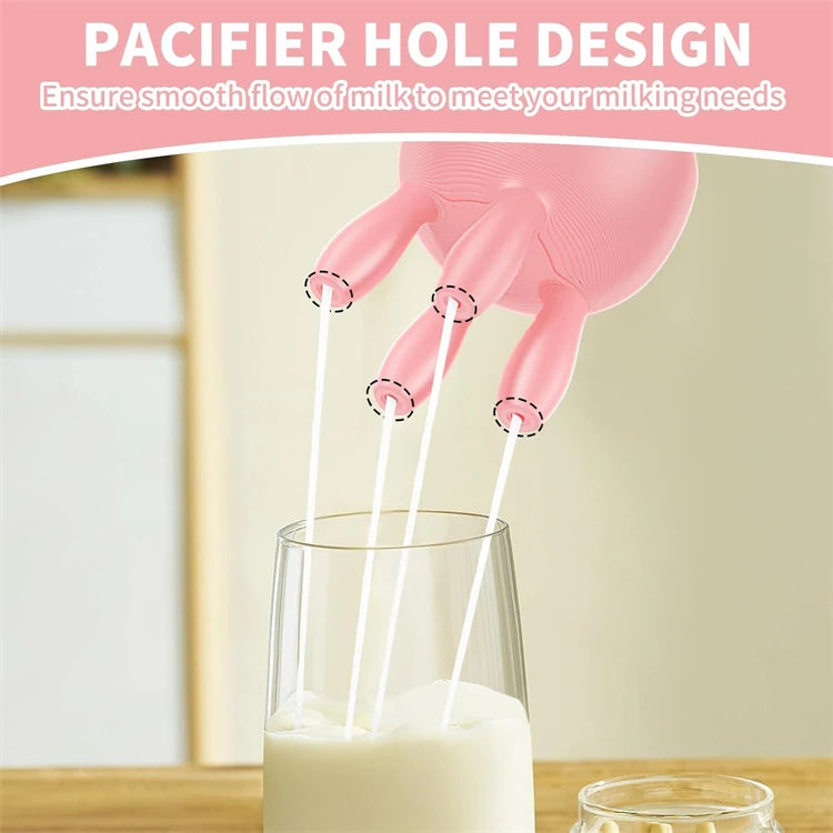 2025 Upgrade PP Cow Udder Milk Carton Cap 3D Printing Funny Pouring Milk Bottle Cap Reusable Boxed Milk Diverter JT422